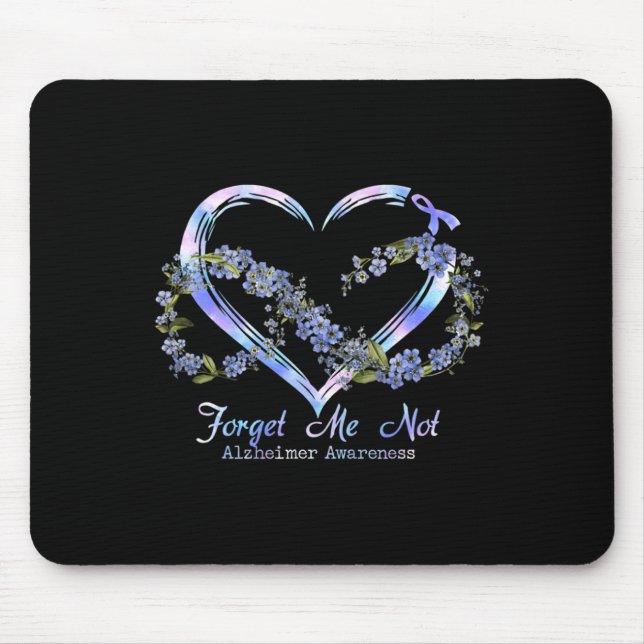 Tapis De Souris Awareness Forget Me Not Infinity Heart  (Devant)
