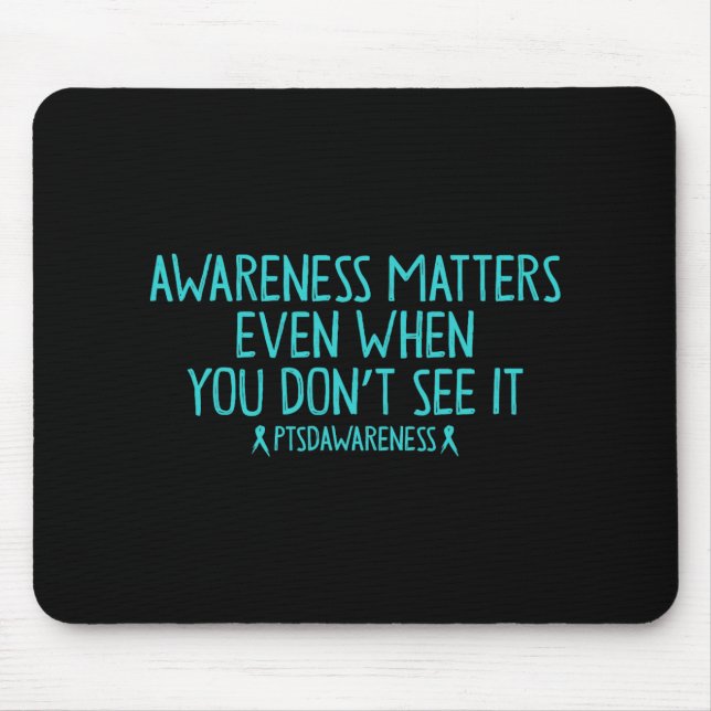 Tapis De Souris Awareness Problems Ptsd Veteran Trauma Survivor Wa (Devant)