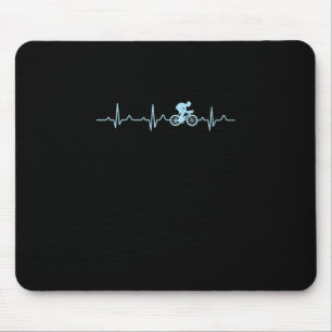 Tapis De Souris awesome cyclist heartbeat mountain biking cycline