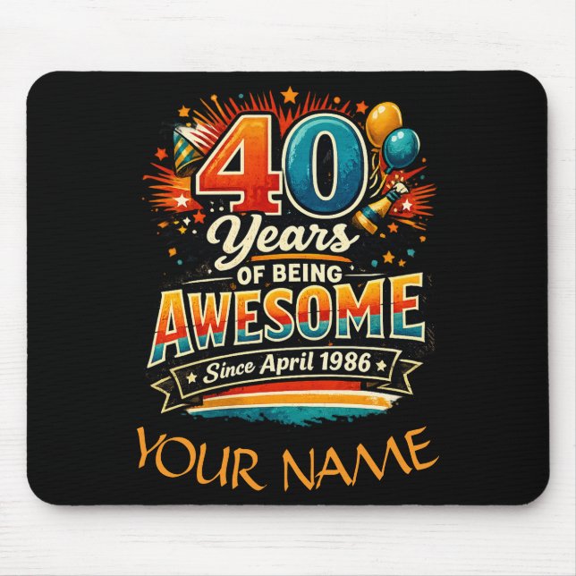 Tapis De Souris Awesome Since April 1986 (Devant)
