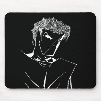 Tapis De Souris Axiom man inverse Noir et Blanc Souris
