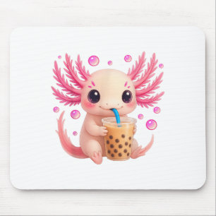 Tapis De Souris Axolotl Bubble Boba Tea Anime Cute Kawaii Ado Gir