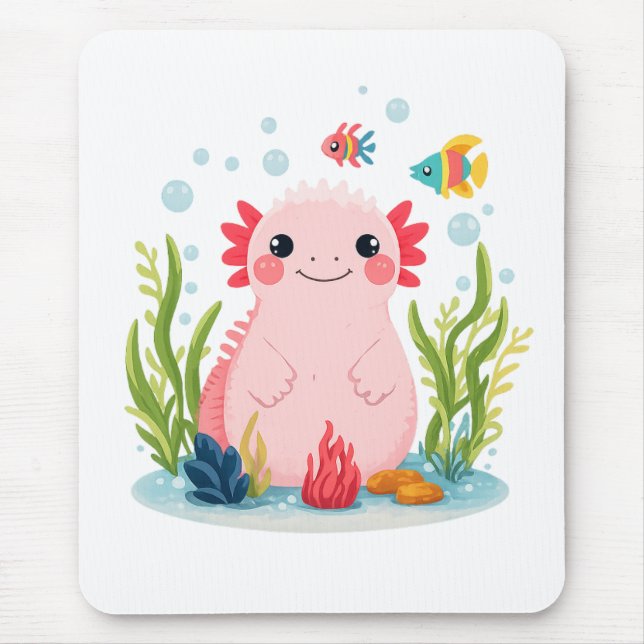 Tapis De Souris Axolotl Copain Bulle (Devant)