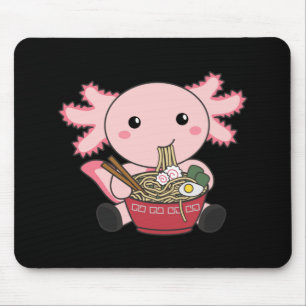 Tapis De Souris Axolotl Food Ramen Japanese Food Kawaii Animals Po