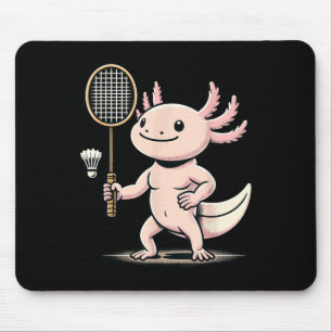 Tapis De Souris Axolotl Jouant au Joueur de Badminton Navette Spor