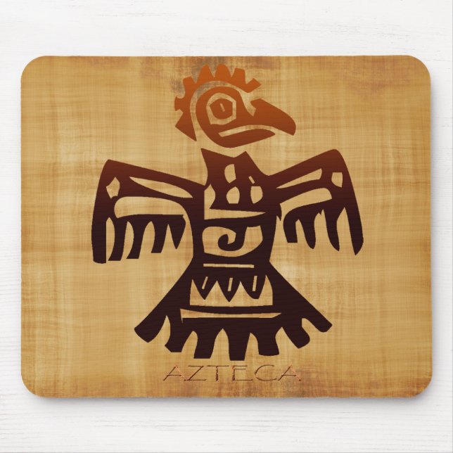 Tapis De Souris AZTEC Bird Spirit Amaranth Art mexicain Mousepad (Devant)