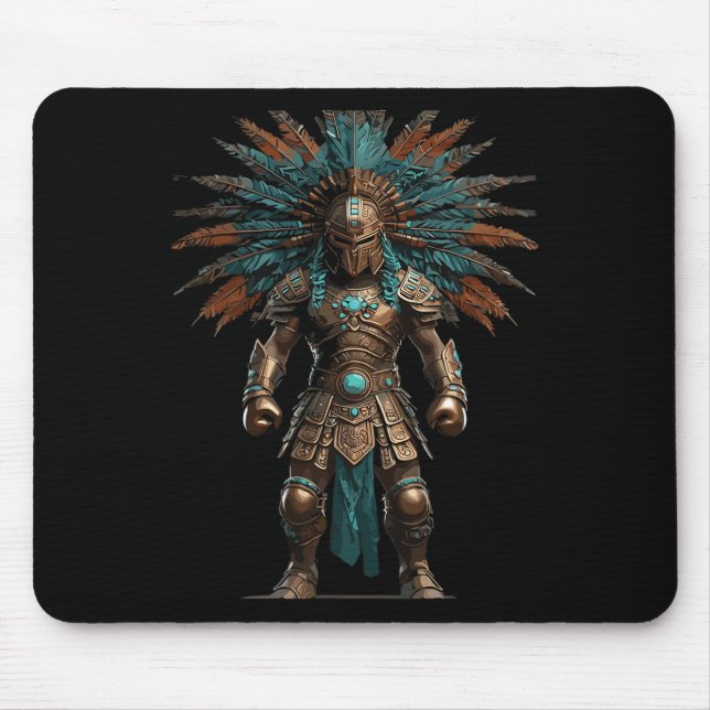 Tapis De Souris Aztec Guerrier Mexicain Pride de boxe (Devant)