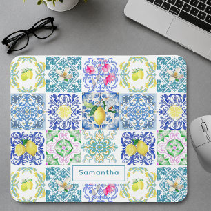 Tapis De Souris azulejo chic sicilien Amalfi Carreaux méditerranée