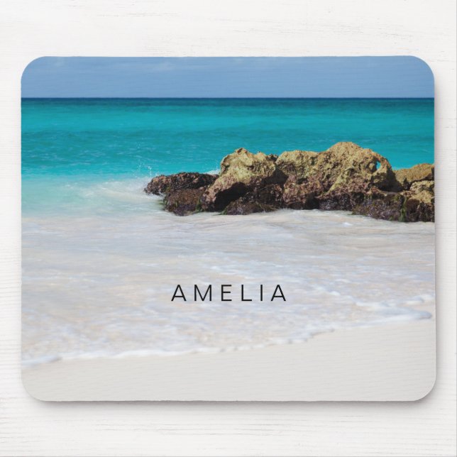 Tapis De Souris Azure Ocean Sandy Beach Photo (Devant)
