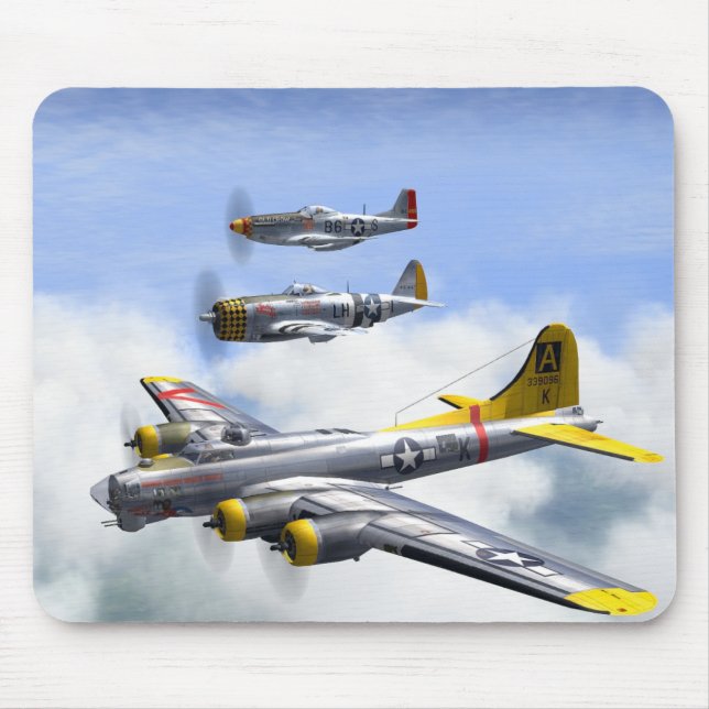 TAPIS DE SOURIS B-17 P-47 P-51 MOUSEPAD (Devant)