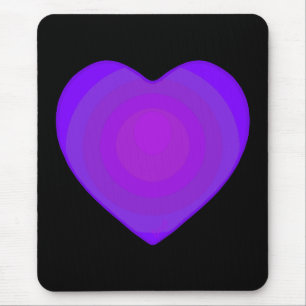 Tapis De Souris B&W Purple Hearts Beating
