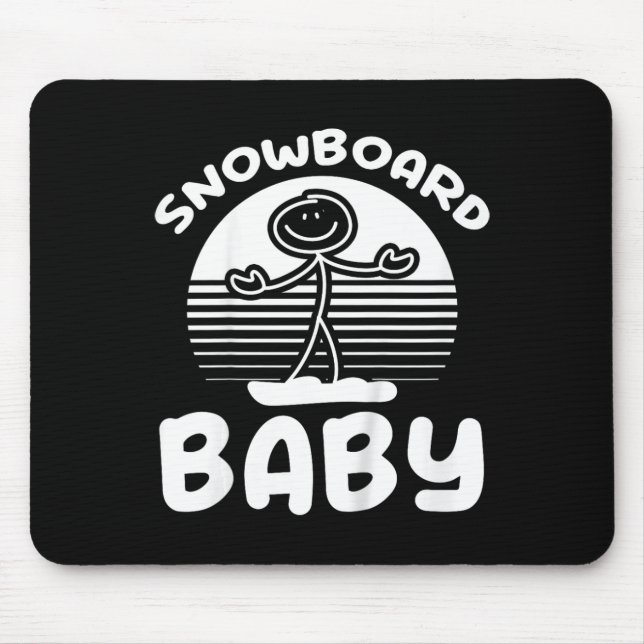 Tapis De Souris Ba De Snowboard Pour Enfants (Devant)