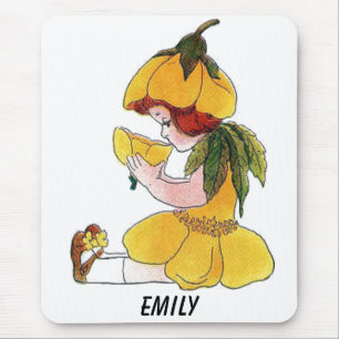 Tapis De Souris Babcup Flower Child Funny Cute Little Girl