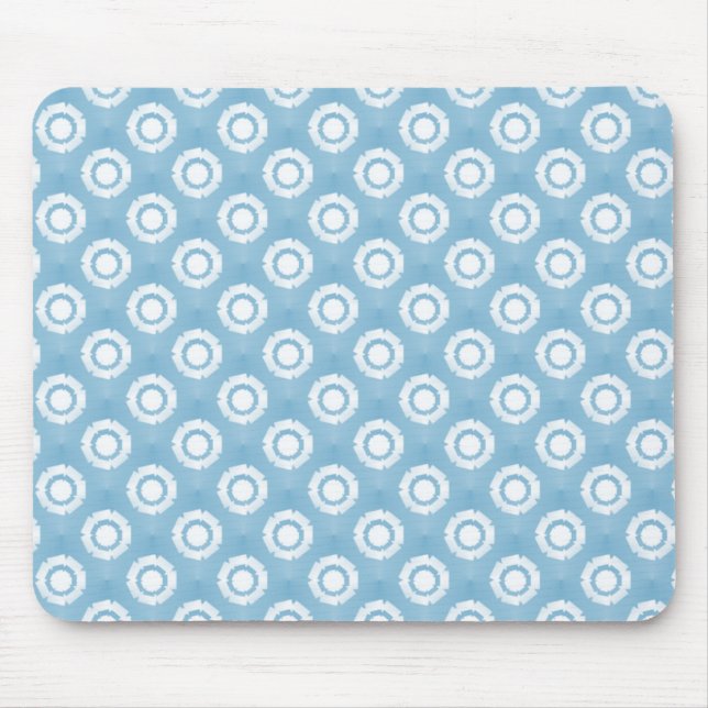 Tapis De Souris Baby Blue Funky Flower Mousepad (Devant)