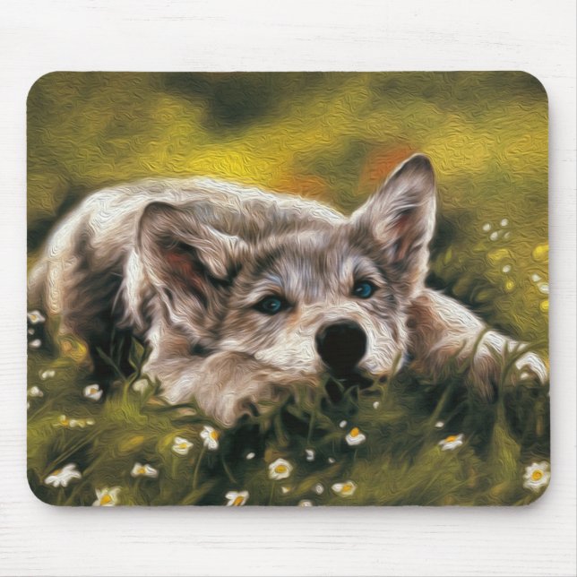 Tapis De Souris Baby Wolf Mousepad (Devant)