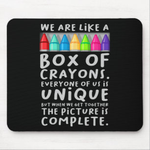 Tapis De Souris Back to School Teacher We Are Like A Box Of Crayon