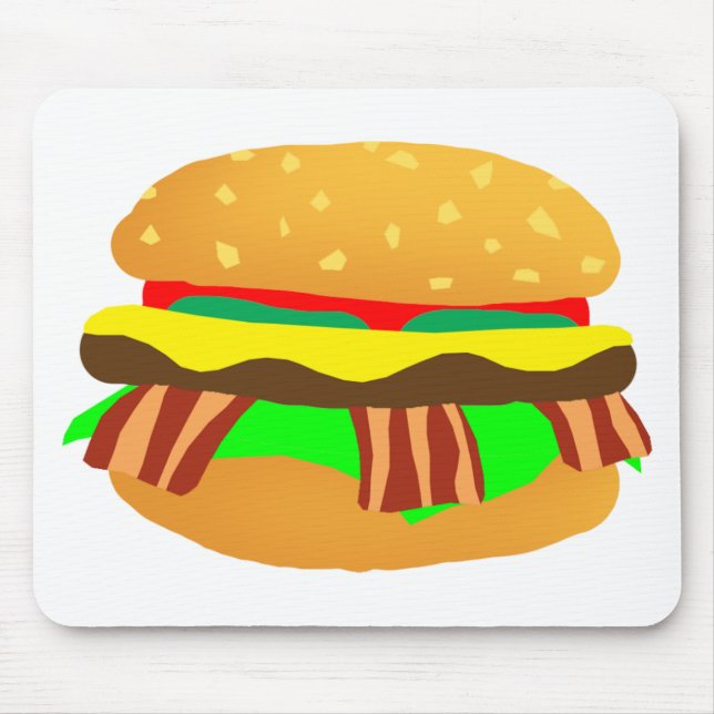 Tapis De Souris Bacon Cheeseburger (Devant)