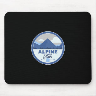 Tapis De Souris Badge de randonnée souvenir des montagnes de l'Uta
