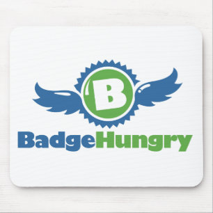 Tapis De Souris BadgeHungry blanc Mousepad