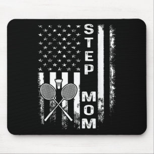 Tapis De Souris Badminton Belle-mère Drapeau Américain Noël Vintag
