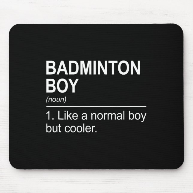 Tapis De Souris Badminton Boy Noun Définition Shuttle Badminton Pl (Devant)