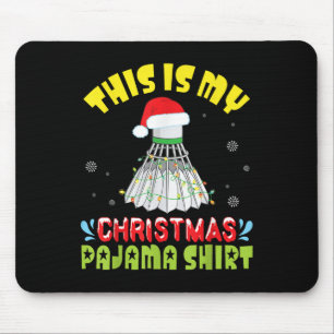 Tapis De Souris Badminton Et Costume De Père Noël Neige C'est Mon