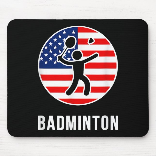 Tapis De Souris Badminton États-Unis  (Devant)