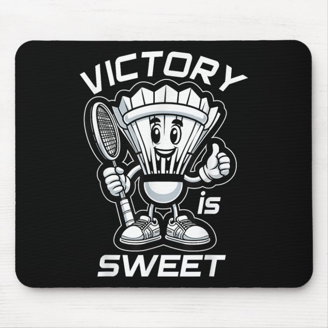 Tapis De Souris Badminton Forever Cartoon Shuttle Et Racket Graphe (Devant)