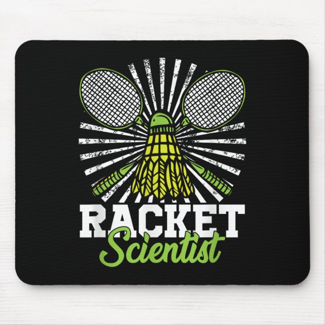 Tapis De Souris Badminton Gift Shuttle Racket Scientifique Badmint (Devant)