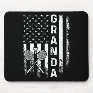 Tapis De Souris Badminton Granda Drapeau Américain Noël Vintage X