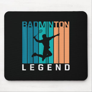 Tapis De Souris Badminton Legend Joueur Badminton Navette Sports S