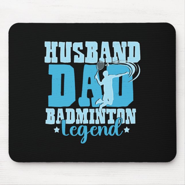 Tapis De Souris Badminton Legends Retro Shuttle Hommes's Badminto (Devant)