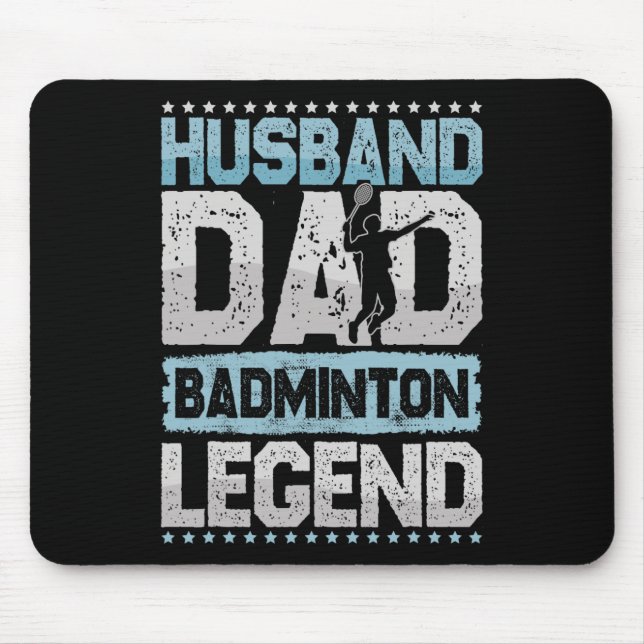 Tapis De Souris Badminton Legends Retro Shuttle Hommes's Badminto (Devant)