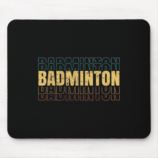 Tapis De Souris Badminton Love Team Player Coach  (Devant)