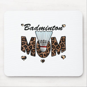 Tapis De Souris Badminton Maman Leopard Funny Badminton Maman Mère