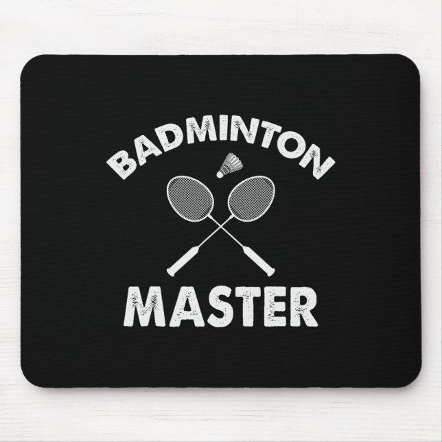 Tapis De Souris Badminton Master Funny Badminton Player Shuttle Ra (Devant)