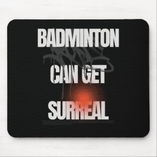 Tapis De Souris Badminton Peut Obtenir Surreal Racket Shuttle Jeu