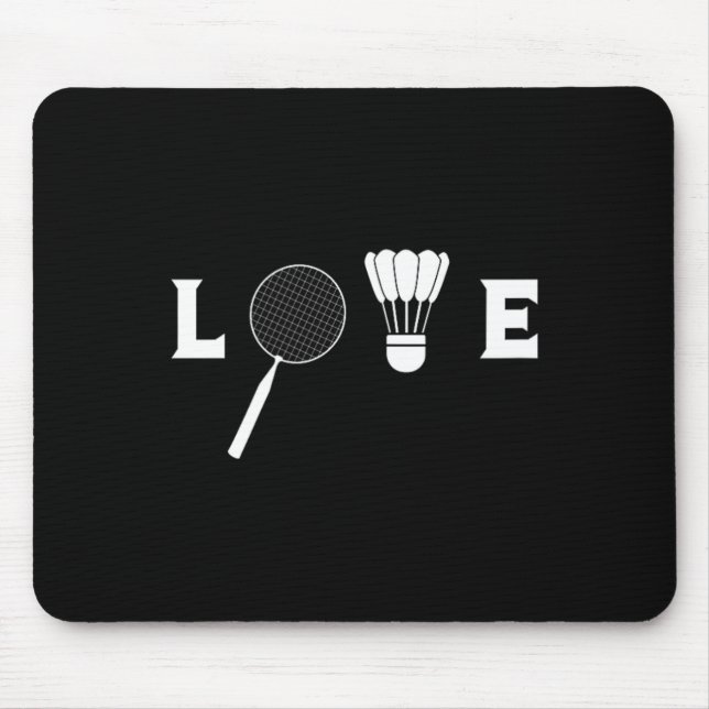 Tapis De Souris Badminton Player Racket Sports Shutting Funny Badm (Devant)