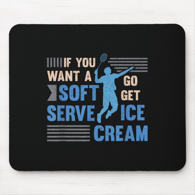 Tapis De Souris Badminton Player Soft Sert Badminton (Devant)