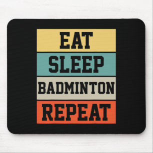Tapis De Souris Badminton Sport Player Retro Funny Cadeau