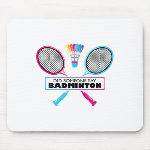 Tapis De Souris Badminton Sports Hobby Shuttle Retro
