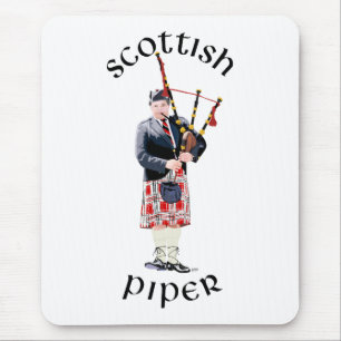 Tapis De Souris Bagpipe Player in Red Kilt
