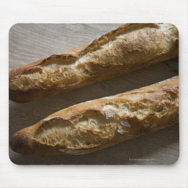 Tapis De Souris baguettes françaises, pain français, gros plan (Devant)