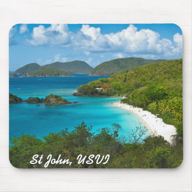 Tapis De Souris Baie de tronc, St John USVI (Devant)
