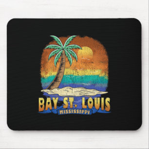 Tapis De Souris Baie St Louis Mississippi Souve Vintage en détress