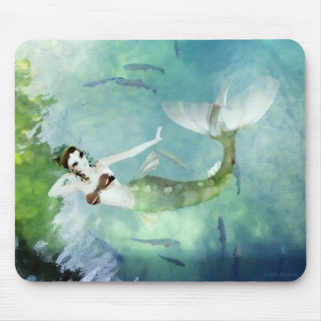Tapis De Souris Baignade avec Saumon Mousepad (Devant)