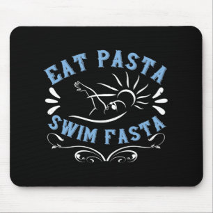 Tapis De Souris Baignade - Manger Pasta nager Fasta