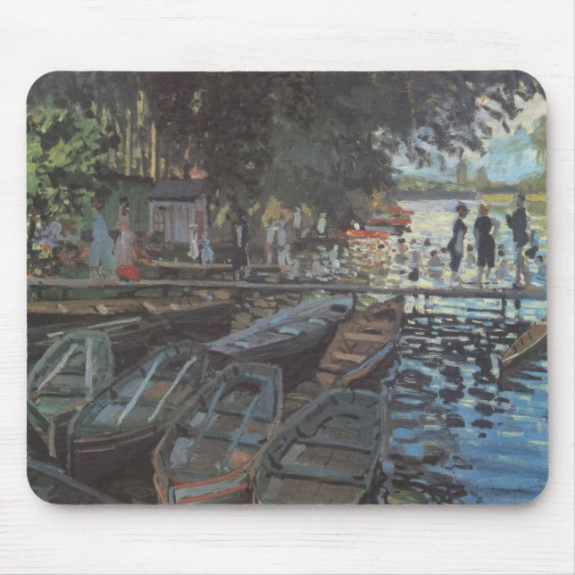 Tapis De Souris Baignoires à La Grenouillère par Claude Monet (Devant)