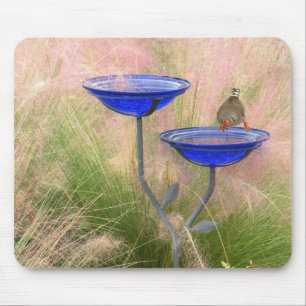 Tapis de souris Bain d'oiseau et Pinson