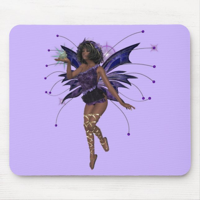 Tapis De Souris Baiser de KRW le Faery Mousepad d'Afro-américain (Devant)